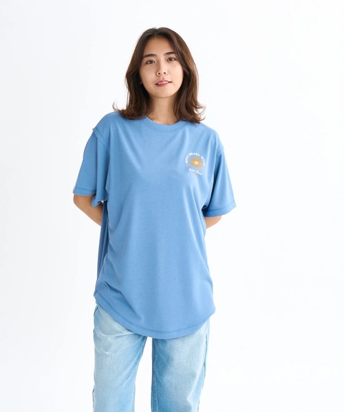 tシャツ SUN AND SURF S/S TEE /ロキシーバックプリントドロップショルダー速乾半袖Tシャツ レディース ROXY tシャツ SUN AND SURF S/S TEE /ロキシーバックプリント