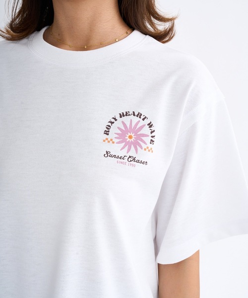 tシャツ SUN AND SURF S/S TEE /ロキシーバックプリントドロップショルダー速乾半袖Tシャツ レディース ROXY tシャツ SUN AND SURF S/S TEE /ロキシーバックプリント
