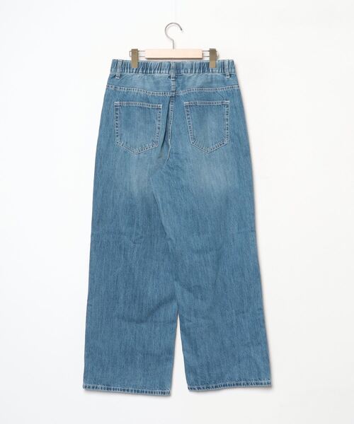 「antiqua」 「patterntorso」加工デニムパンツ L ブルー レディース