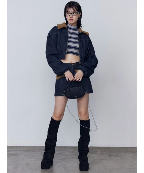 EMODA（エモダ） ブルゾン アウター ボアカラーデニムブルゾン