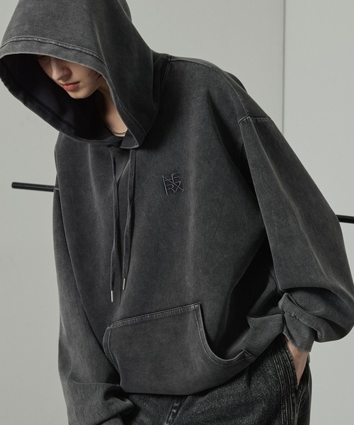 パーカー 「Alfred Alex」ヴィンテージ加工ケミカルウォッシュ ワン