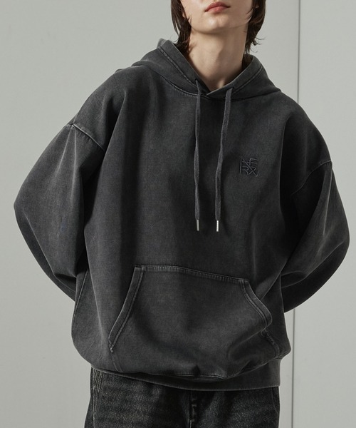 パーカー 「Alfred Alex」ヴィンテージ加工ケミカルウォッシュ ワン