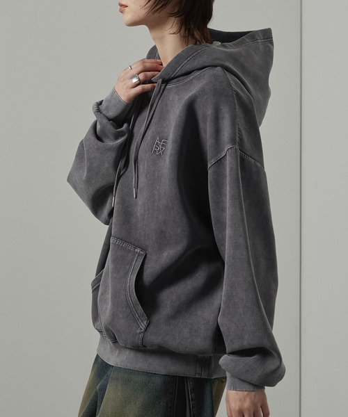 パーカー 「Alfred Alex」ヴィンテージ加工ケミカルウォッシュ ワン