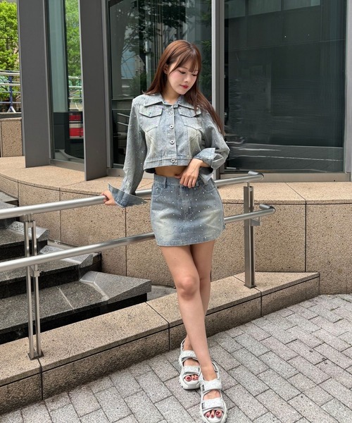 Julia Boutique（ジュリアブティック） セットアップ キラキラデニム