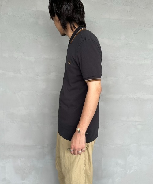 「FRED PERRY」 半袖ポロシャツ M オートミール レディース_画像3