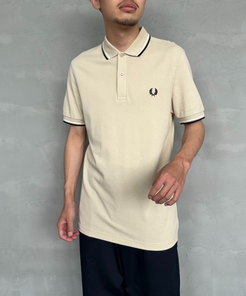 「FRED PERRY」 半袖ポロシャツ M オートミール レディース_画像9