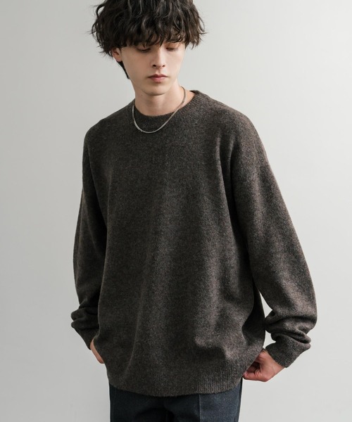 Rocky Monroe セーター ニット オーバーサイズウール混メランジプル
