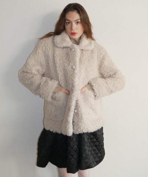 ジャケット・アウター celon poodle fur blouson HONEY MI HONEY（ハニーミーハニー） コート アウター poodle fur