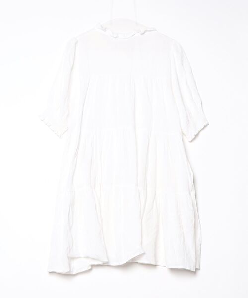 「AS KNOW AS PINKY」 半袖チュニック FREE オフホワイト レディース_画像2