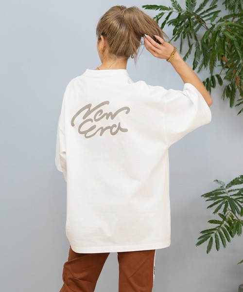 「NEW ERA」 半袖Tシャツ L ホワイト レディース_画像5