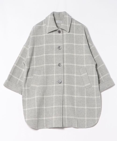24AW LA MARINE FRANCAISE ウール混 リバーチェックコート LA MARINE FRANCAISE（マリン フランセーズ）の「リバーチェックステン