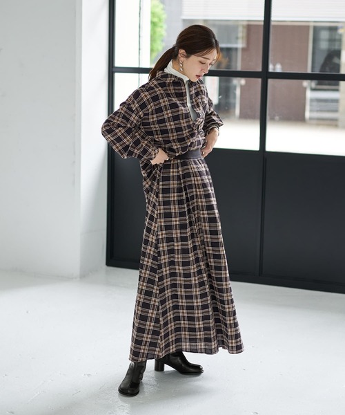 最終価格★タグ付・試着のみ★ 立体ステッチチェック柄スカート STYLE DELI スカート 立体ステッチチェック柄スカート