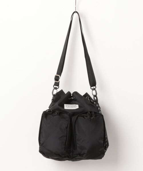 極美品 ショルダーバッグ ブラック 大人気 ショルダーバッグ 「FREDRIK PACKERS」「別注」420D BOUNCE SHOULDER