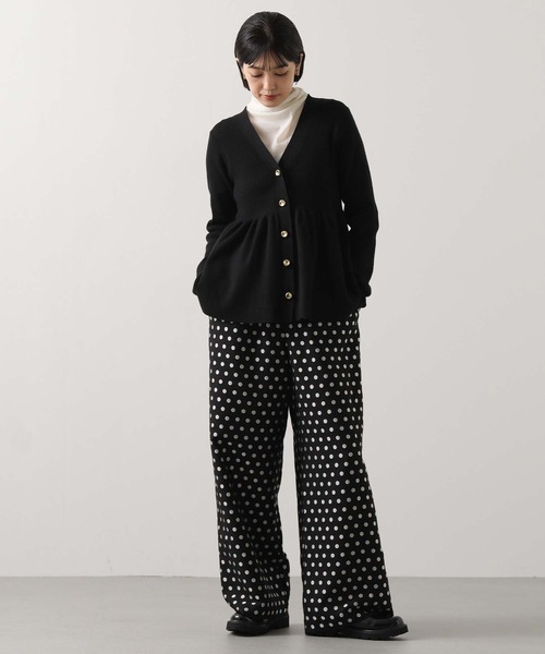 Torrazzo Donna（トラッゾドンナ） カーディガン リブペプラムフレアV