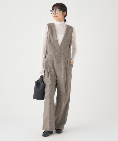 イエナ　サロペット・オールインワン IENA（イエナ） サロペット オーバーオール ソフトチェック サロペット