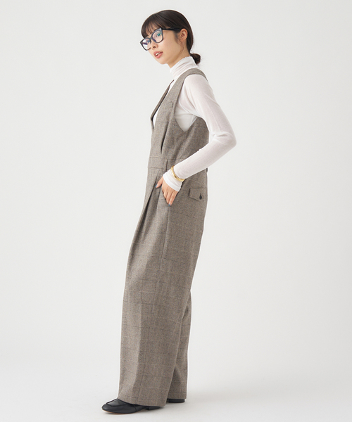 IENA（イエナ） サロペット オーバーオール ソフトチェック サロペット