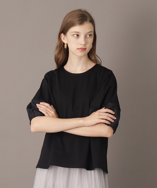 「DRESSTERIOR」 7分袖カットソー 36 オリーブ レディース_画像5