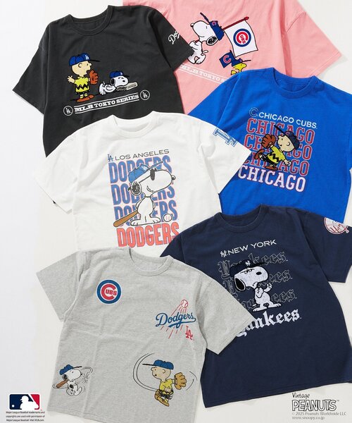 「Vintage PEANUTS」 半袖Tシャツ「genuinemerchandiseコラボ」 MEDIUM ブラックミックス メンズ_画像2