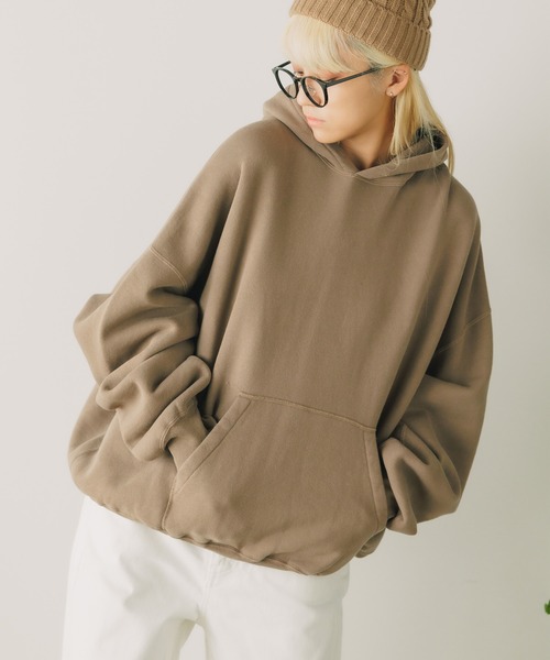 「REMI RELIEF」 プルオーバーパーカー L ブラウン メンズ_画像3