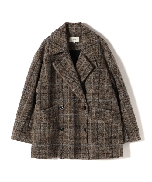 SHIPS（シップス） ピーコート 36 ブラウン レディース : ZOZOTOWN