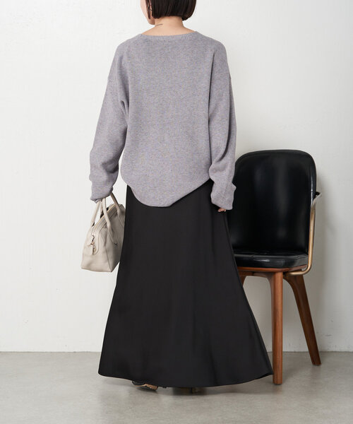 「Jena espace merveilleux」 長袖ニット FREE チャコールグレー レディース_画像4