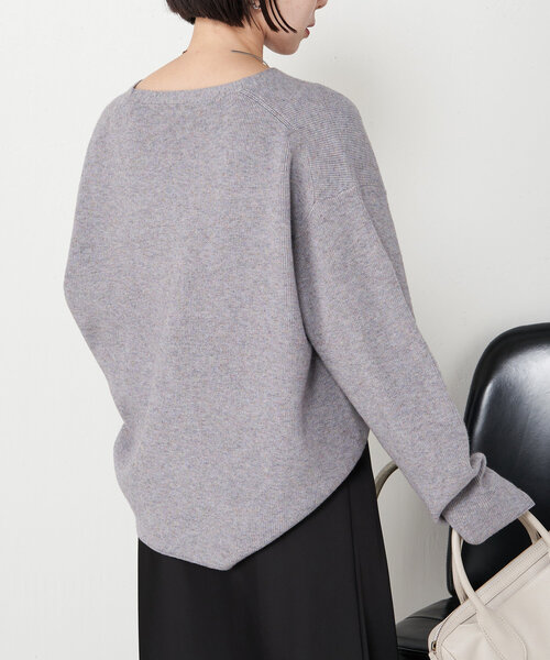 「Jena espace merveilleux」 長袖ニット FREE チャコールグレー レディース_画像8