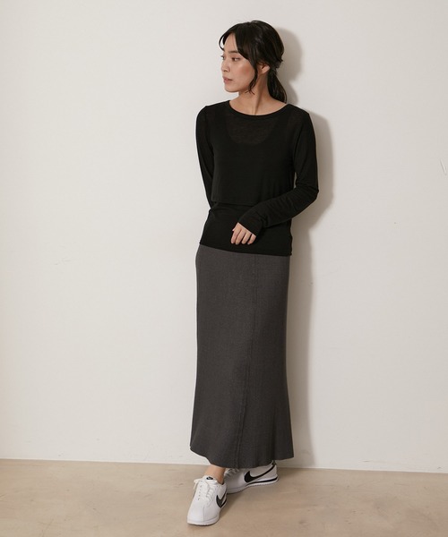 「NERGY」 長袖カットソー FREE オフホワイト レディース_画像4