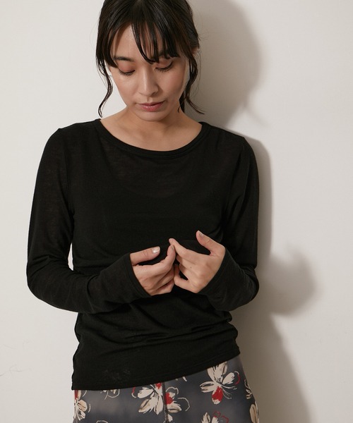 「NERGY」 長袖カットソー FREE オフホワイト レディース_画像7