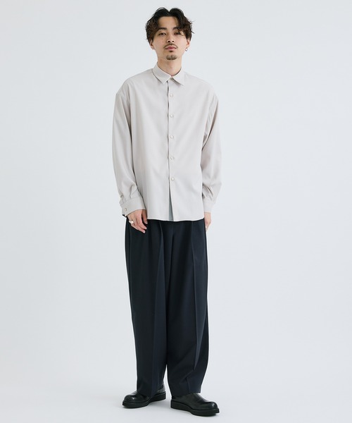 「CITY」 長袖シャツ 2 ライトブルーグレー メンズ_画像5