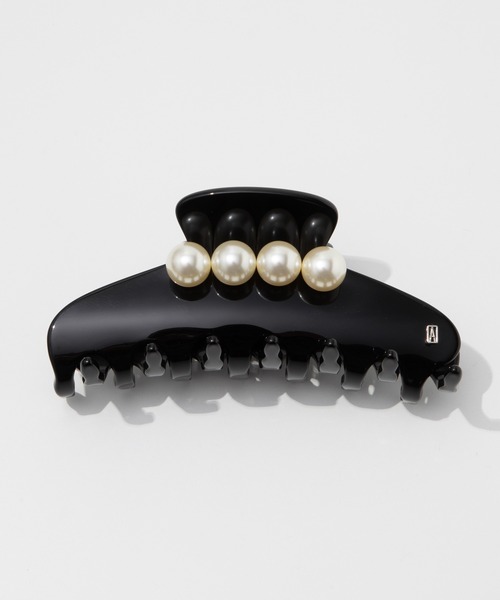 美品 Alexandre De Paris スワロフスキー ミニヘアクリップ 黒 ALEXANDRE DE PARIS（アレクサンドル ドゥ パリ） ヘアクリップ