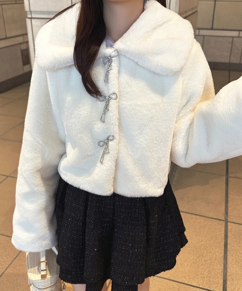 「apres jour」 ジャケット X-LARGE オフホワイト レディース_画像4