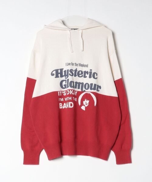 HYSTERIC GLAMOUR（ヒステリックグラマー） 長袖ニット LARGE レッド