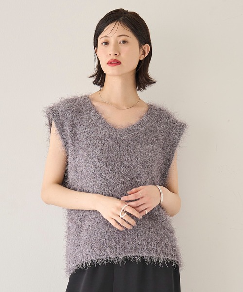 「meilmada」 半袖ニット FREE ベージュ レディース_画像7