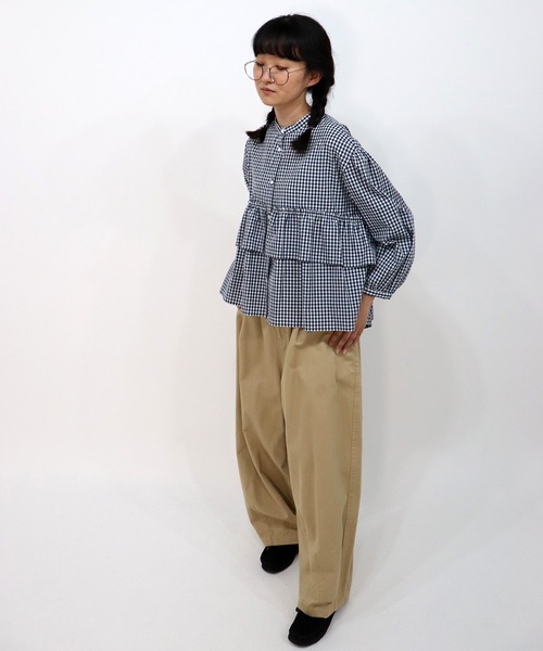「haupia」 長袖ブラウス MEDIUM オフホワイト レディース_画像4