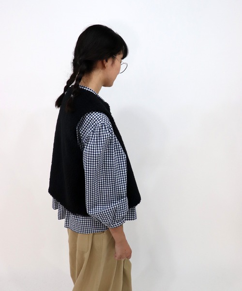 「haupia」 長袖ブラウス MEDIUM オフホワイト レディース_画像9