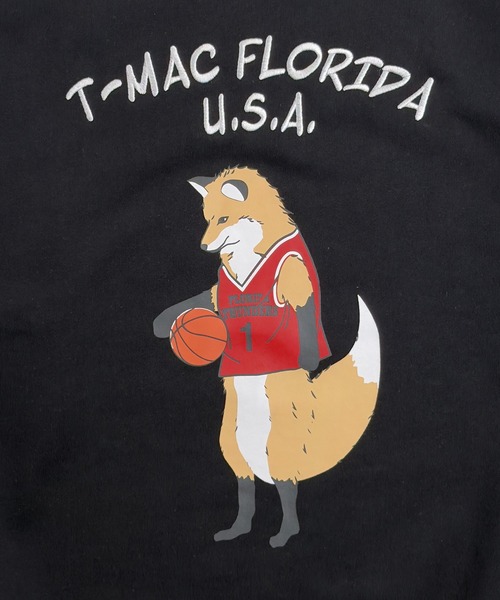 T-MAC OUTING トレーナー スウェット T-MAC バスケキツネプリント