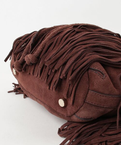 「REBECCA MINKOFF」 フリンジ2WAYバッグ - ブラウン レディース_画像3
