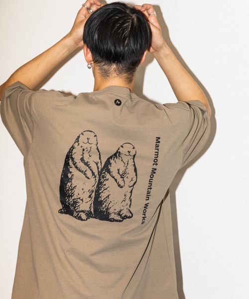 Marmot（マーモット） tシャツ 別注 ドローコード付き マーモット