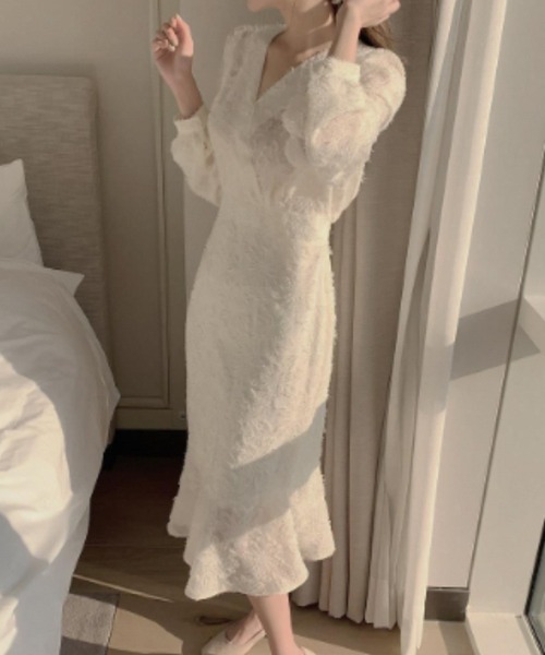 「a lot of love」 長袖ワンピース M ブラック レディース_画像2