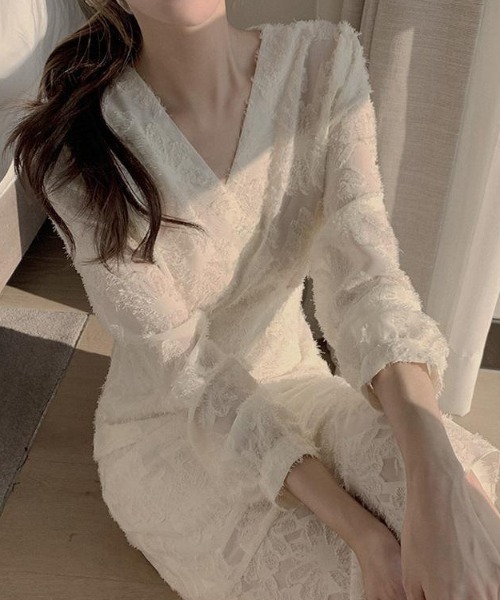 「a lot of love」 長袖ワンピース M ブラック レディース_画像3