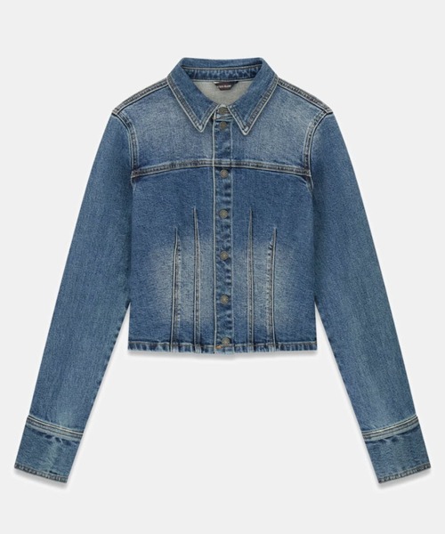 デニムジャケット gジャン GUESS JEANS Long Sleeves Fitted Cropped 
