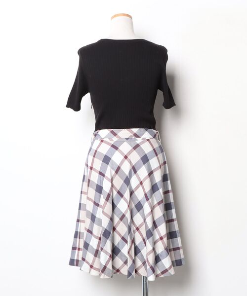 ブルーレーベルクレストブリッジ ドッキングワンピース サイズ38 チェック柄 BLUE LABEL CRESTBRIDGE（ブルーレーベルクレストブリッジ） チェック