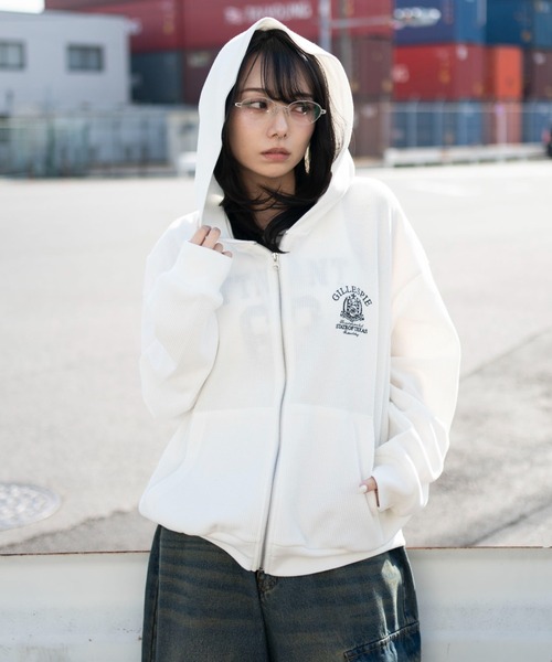 WEGO（ウィゴー） パーカー WEGO/「26年春夏新作」ワッフルZIPパーカー