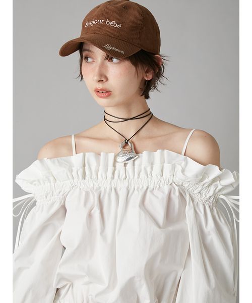 LILY BROWN（リリーブラウン） オールインワン デコルテフリルミニ