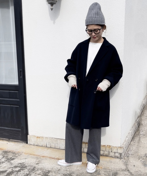 「WILLIAM BRUNTON」 ニットキャップ FREE チャコールグレー レディース_画像9