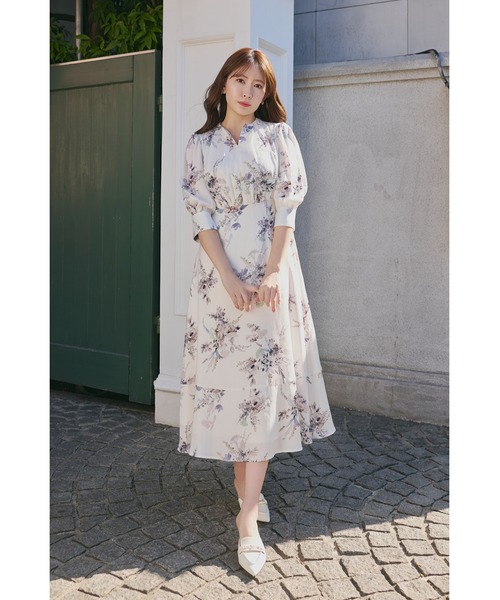 Her lip to ワンピース French Bouquet Puff Sleeve Dress : ZOZOTOWN