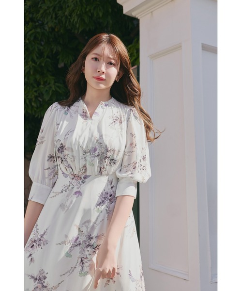 Her lip to ワンピース French Bouquet Puff Sleeve Dress : ZOZOTOWN