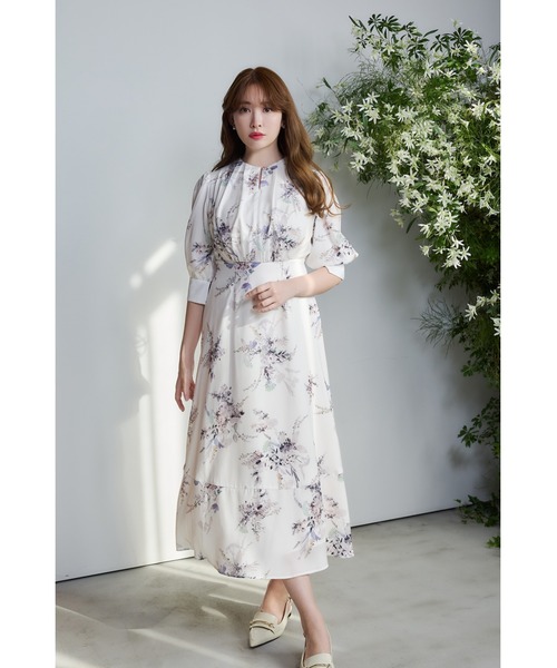 Her lip to ワンピース French Bouquet Puff Sleeve Dress : ZOZOTOWN