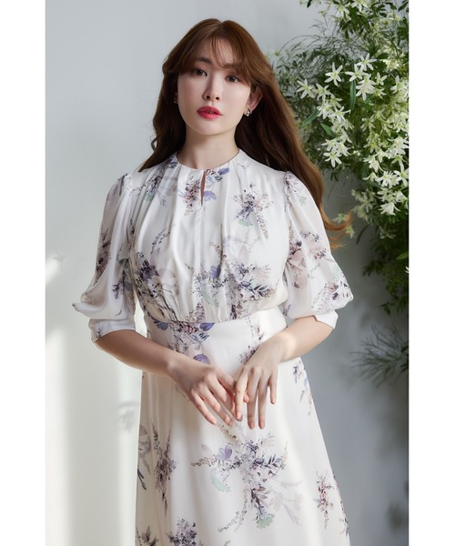 ワンピース French Bouquet Puff Sleeve Dressの画像