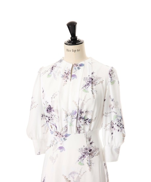 Her lip to ワンピース French Bouquet Puff Sleeve Dress : ZOZOTOWN